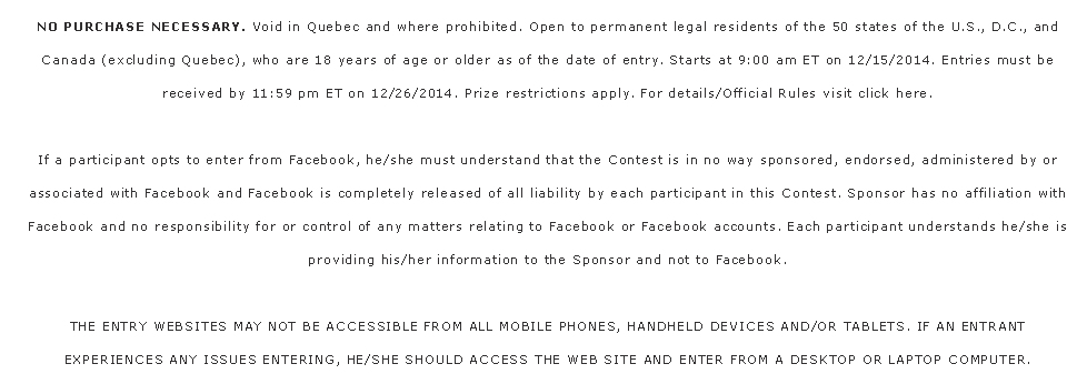 Click Here For Official Rules